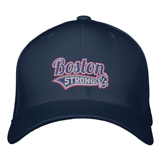 Boston Strong Ballpark Shamrock embroidered Cap (Front)