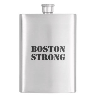 "Boston Strong" black stainless Flask