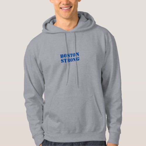 Boston Strong blue letters Hoodies  Sweatshirt