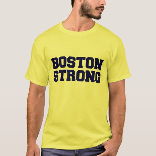boston strong blue text shirt