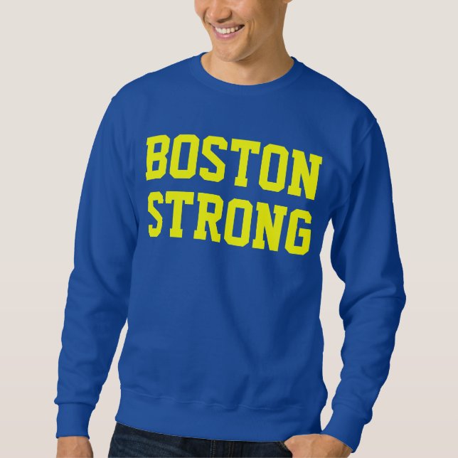 Boston strong blue yellow sweatshirt (Front)