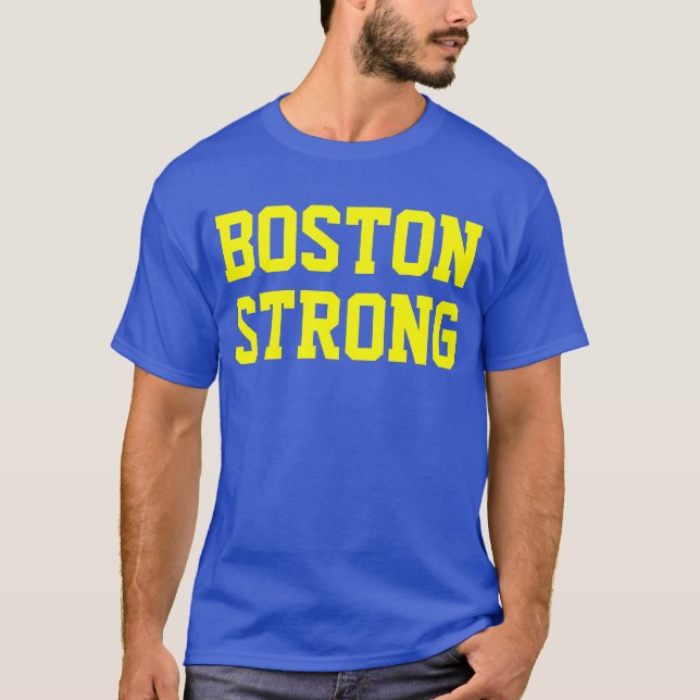 Boston strong blue yellow T-Shirt (Front)