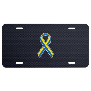 Boston Strong Chrome Style Ribbon License Plate