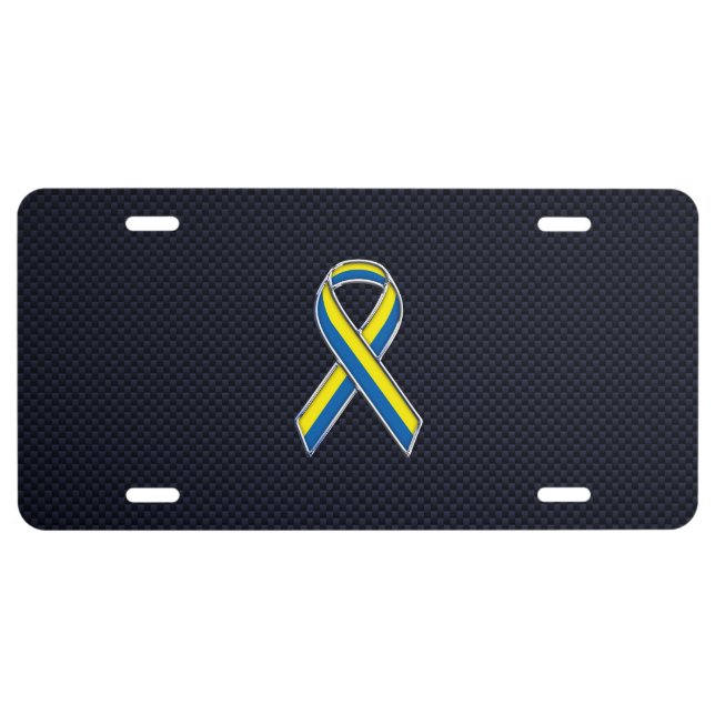 Boston Strong Chrome Style Ribbon License Plate (Front)