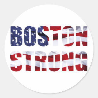 BOSTON STRONG CLASSIC ROUND STICKER