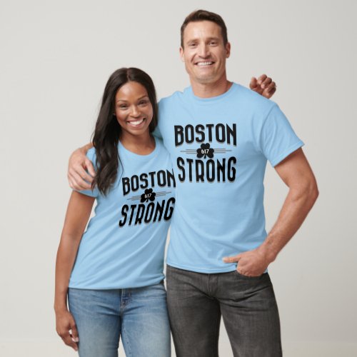 Boston Strong Deco Shamrock Irish T_Shirt