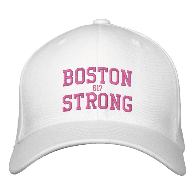 Boston Strong Embroidered Baseball Cap (Front)
