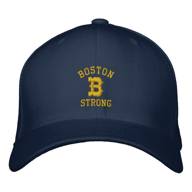 Boston Strong Embroidered Baseball Cap (Front)