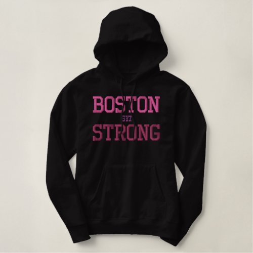 Boston Strong Embroidered Hoodie