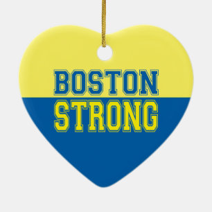Boston Strong Graphic Style Ceramic Ornament