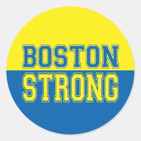 Boston Strong Graphic Style Classic Round Sticker