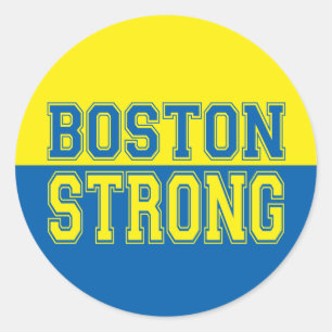 Boston Strong Graphic Style Classic Round Sticker