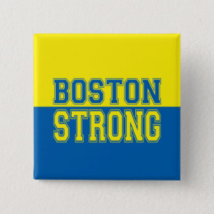 Boston Strong Graphic Style Pinback Button