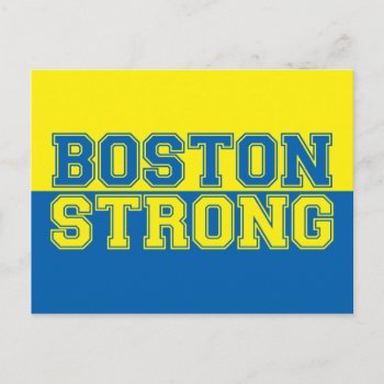 Boston Strong Graphic Style Postcard by MustacheShoppe at Zazzle