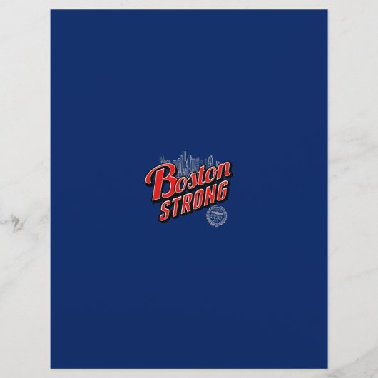 Boston Strong in red and blue decor (Front)