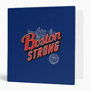 Boston Strong in red and blue decor 3 Ring Binder