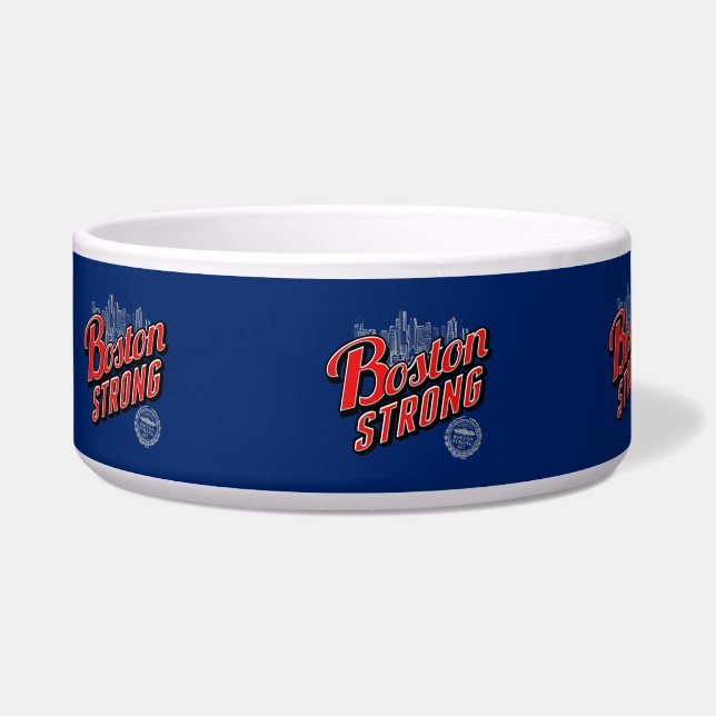 Boston Strong in red and blue decor Bowl (Left)