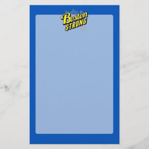 Boston Strong on a Blue Decor Stationery