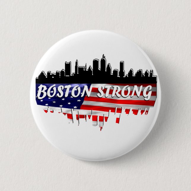 Boston Strong Pinback Button (Front)