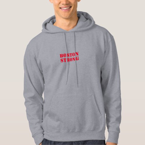 Boston Strong red letters Hoodie Sweatshirt