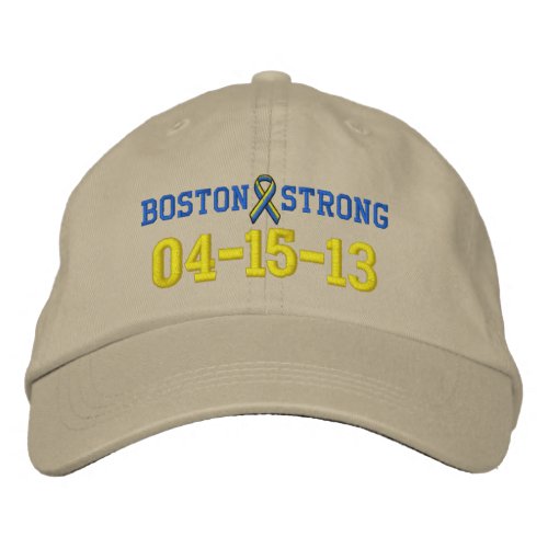 Boston Strong Ribbon 04_15_13 Embroidery Cap