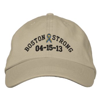 Boston Strong Ribbon 04-15-13 Embroidery Cap by AmericanStyle at Zazzle