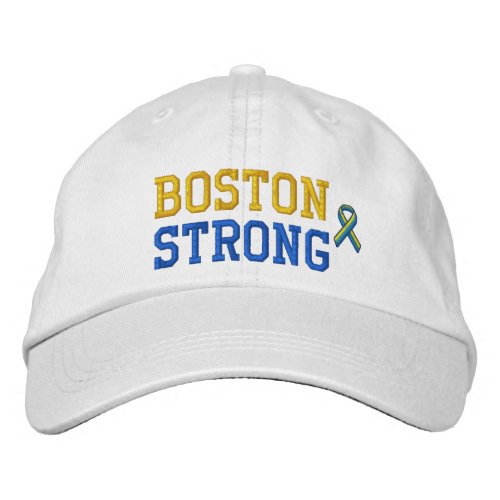 Boston Strong Ribbon Edition Embroidered Baseball Cap