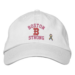 Boston Strong Ribbon Edition Embroidered Baseball Cap