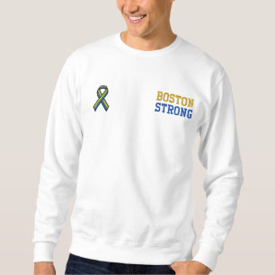 Boston Strong Ribbon Edition Embroidered Sweatshirt