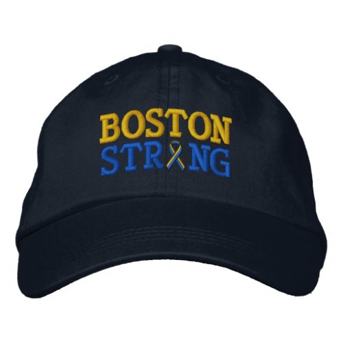 Boston Strong Ribbon Embroidery Cap