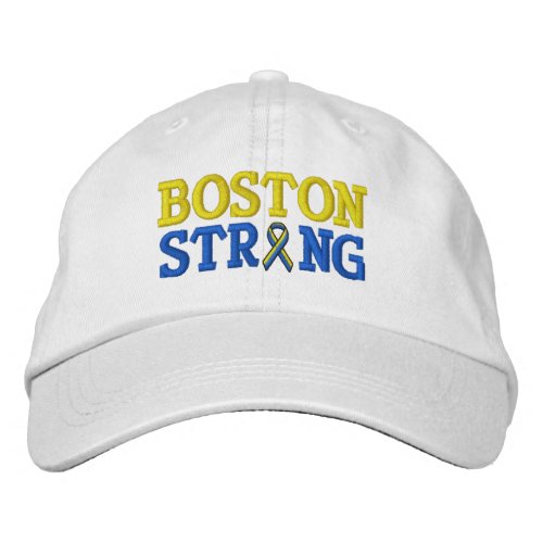 Boston Strong Ribbon Embroidery Cap