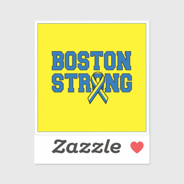 Boston Strong Ribbon Remembrance Sticker (Sheet)