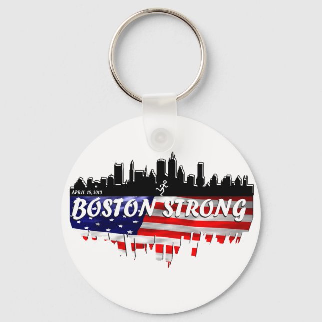 Boston Strong Run Keychain (Front)