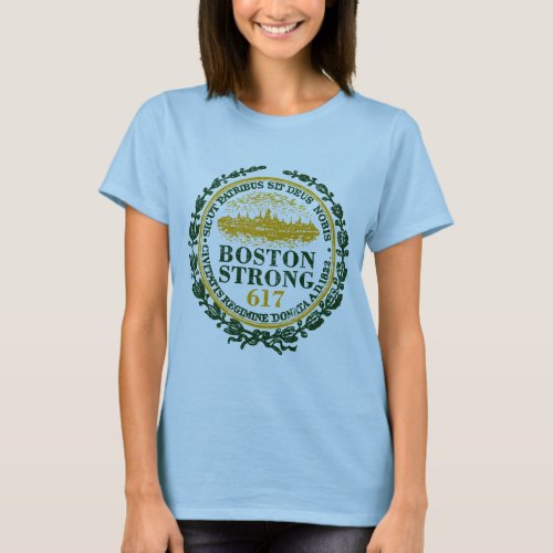 Boston Strong Seal Grunge T_Shirt