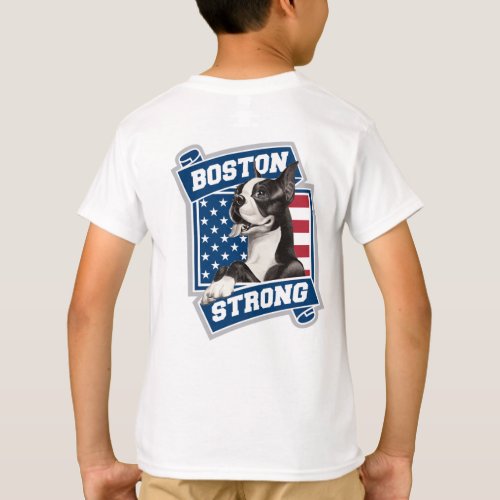 BOSTON STRONG TERRIER crest style T_Shirt