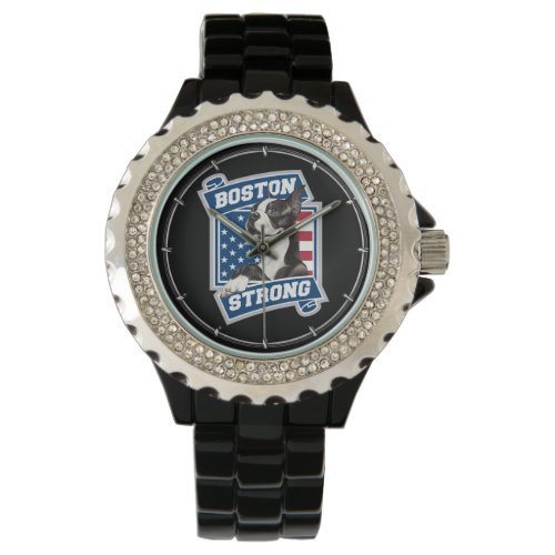 BOSTON STRONG TERRIER crest style Watch
