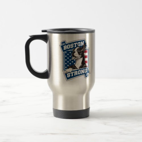 BOSTON STRONG TERRIER TRAVEL MUG