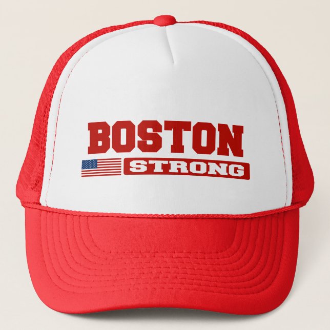 BOSTON STRONG U.S. Flag Hat (red) (Front)