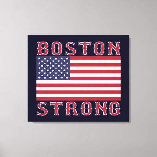 BOSTON STRONG US Stretched Canvas Print