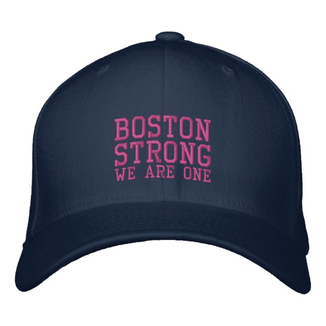 Boston Strong We Are One Embroidered Cap (Front)