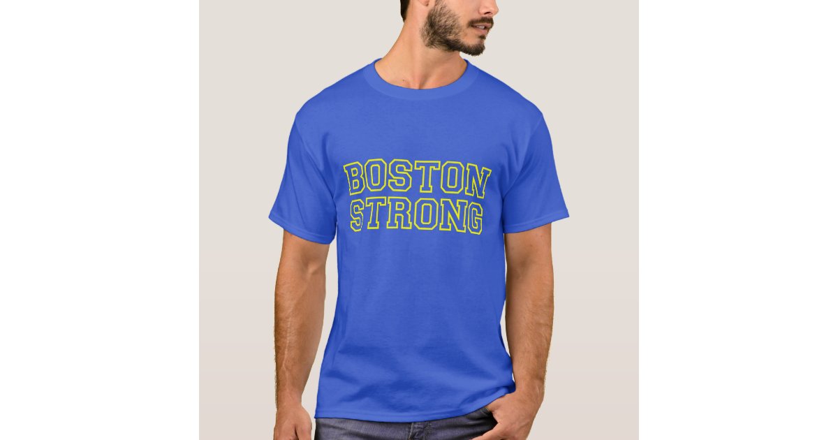 boston strong blue yellow t-shirt, Zazzle