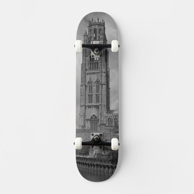 Boston Stump and River Welland, Lincolnshire Skateboard Deck (Front)