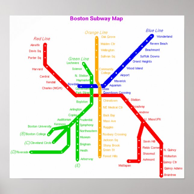 Boston subway Poster (Front)