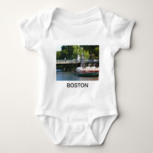 Boston Swan Boats Baby Bodysuit
