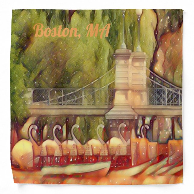 Boston Swan Boats Bandana (Front)