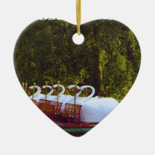 Boston Swan Boats Ceramic Ornament