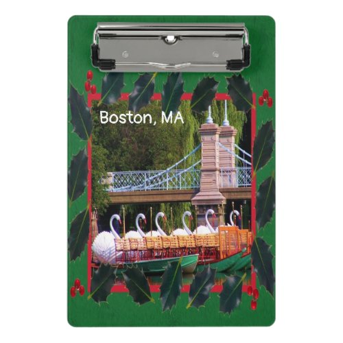 Boston Swan Boats _ Happy Holidays   Mini Clipboard