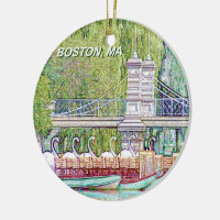 Boston Swan Boats in Pencil and Ink Filter