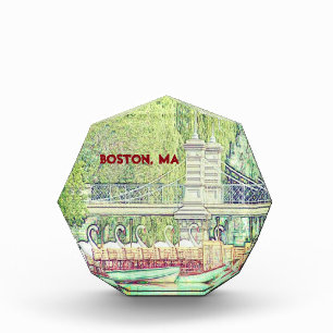 Boston Swan Boats in Pencil and InkAcrylic Award