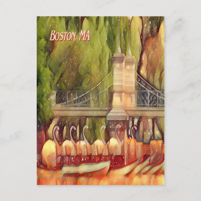 Boston Swan Boats Summer Filter Postcard (Front)